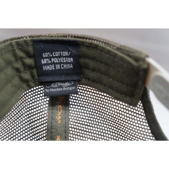 Love Kills Slowly Ed Hardy Designs Trucker Hat Cap Adjustable Snapback - Picture 8 of 8